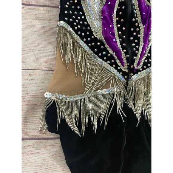 Motionwear Women's Rythmic Gymnastics Tassled, Embellished Leotard - S - Picture 13 of 13